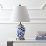 JONATHAN Y JYL3005A Penelope 22″ Chinoiserie LED Table Lamp, Classic, Cottage, Traditional, Transitional for Bedroom, Living Room, Office, Blue/White