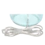 Elegant Designs LT3335-CBL Textured Glass Table Lamp, Clear Blue/White