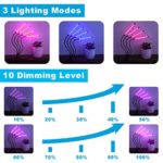 Pawliss Grow Lights 80 LEDs Four-Head Plant Lights, for Indoor Plants, 3/9/12H Automatic Timer & 10 Dimmable Levels, Red & Blue LED Plant Lamp, 3 Switch Modes