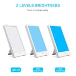 Light Therapy Lamp, SMY Blue Light Energy Lamp and Adjustable LED Blue Light, Tablet One Touch with Timer, 100% UV Free