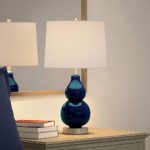 Henn&Hart TL0043 Lumiary Navy Blue Table Lamp, One Size