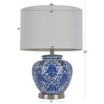 Décor Therapy TL7912 20″ Ceramic Table Lamp, Blue/White Finish