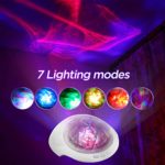 Aurora Night Light , Projector Nightlight Sound Machine with 7 Light Modes , Bluetooth Speaker, 4 Timers and Brightness Adjustable, Projector Noise Machine with Nursery Lamp for Baby, Kids, and Sleep