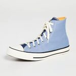 Converse Women’s Chuck Taylor All Star Denim Fashion Sneakers, Ocean Retreat/Navy/Sunrise, Blue, 7.5 Medium US