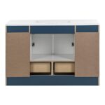 Spring Mill Cabinets Emlyn Bathroom Vanity with Sink, Admiral Blue