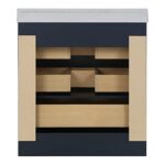 Spring Mill Cabinets Bainbridge Bathroom Vanity with Sink, 30.5″ W x 18.75″ D x 35.44″ H, Deep Blue