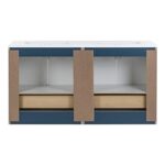 Spring Mill Cabinets Emlyn Bathroom Vanity with Sink, Admiral Blue