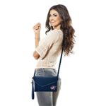 Littlearth womens NHL Columbus Blue Jackets Pebble Fold Over Crossbody Purse, Team Color, 6”x 9″ x 0.75”