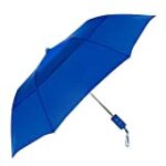 STROMBERGBRAND UMBRELLAS Vented Windproof Umbrella Compact Small Sturdy Automatic Open Wind Vent for Women and Men (with Matching case and Strap), (Royal Blue)