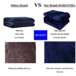 JIAHANNHA Fleece Blanket Plush Throw Blanket Navy Blue(50 by 60 Inches),Super Soft Fuzzy Cozy Flannel Blanket for Couch Sofa Bed.Microfiber Blanket Lightweight