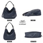 Montana West Wrangler Purses and Handbags for Women Hobo Bags Vegan Leather Crossbody Shoulder Bags Women Tote Bags WG16-1022NY Navy