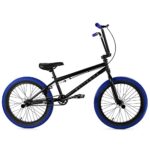 Elite BMX Bicycle 20” & 16″ Freestyle Bike – Stealth and Peewee Model (Stealth Black Blue, 20″)