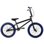 Elite BMX Bicycle 20” & 16″ Freestyle Bike – Stealth and Peewee Model (Stealth Black Blue, 20″)