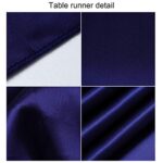 Aneco 12 Pack Satin Table Runner 12 x 108 Inch Navy Blue Long Wedding Satin Silk Table Runner for Wedding Banquet Graduations Birthday Party Decoration