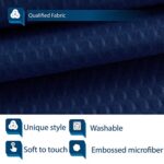 Barossa Design Soft Microfiber Fabric Shower Liner or Curtain, Hotel Quality, Machine Washable, Water Repellent, Navy Blue, 70 x 72 inches