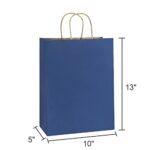 BagDream Gift Bags 10x5x13 Kraft Paper Bags 25Pcs Paper Shopping Bags Mechandise Retail Bags Party Favor Bags Navy Blue Paper Gift Bags with Handles Recycled Paper Bags Sacks