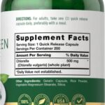 Carlyle Blue Green Algae 500mg | 200 Quick Release Capsules | Chlorella Supplement | Non-GMO, Gluten Free
