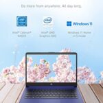 HP 14 Laptop, Intel Celeron N4020, 4 GB RAM, 64 GB Storage, 14-inch Micro-edge HD Display, Windows 10 Home, Thin & Portable, 4K Graphics, One Year of Microsoft 365 (14-dq0010nr, 2021, Indigo Blue)