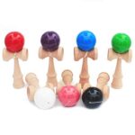 Teen Wooden Outdoor Sports Toy Ball Kendama Ball PU Paint 18.5cm Strings Professional Adult Toys Leisure Sports Toy (Blue)