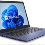 HP Newest 14″ HD Laptop, Windows 11, Intel Celeron Dual-Core Processor Up to 2.60GHz, 4GB RAM, 64GB SSD, Webcam, Dale Pink(Renewed) (Dale Blue)