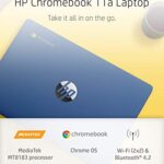 HP Chromebook 11-inch Laptop – MediaTek – MT8183 – 4 GB RAM – 32 GB eMMC Storage – 11.6-inch HD IPS Touchscreen – with Chrome OS™ – (11a-na0060nr, 2020 model, Indigo Blue)