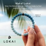 Lokai Hawaiian Silicone Beaded Bracelet for Women & Men, The Surf Collection – Makai, (Large, 7 Inch Circumference) – Silicone Jewelry Fashion Bracelet Slides-On for Comfortable Fit