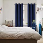 BGment Blackout Curtains for Bedroom – Grommet Thermal Insulated Room Darkening Curtains for Living Room, Set of 2 Panels (42 x 63 Inch, Navy Blue)