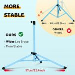 CAHAYA Folding Sheet Music Stand & Desktop Book Stand Lightweight Portable Adjustable with Carrying Bag, Metal Music Stand with Music Sheet Clip Holder Blue CY0204-3