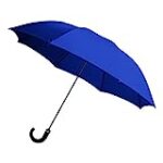 Rainbrella 2-Fold Auto Open Umbrella with Sleeve and Plastic Hook Handle, Blue, 42″, 48135
