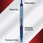 PILOT Precise V5 RT Refillable & Retractable Liquid Ink Rolling Ball Pens, Extra Fine Point (0.5mm) Blue Ink, 12-Pack (26063)