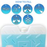 Kona Blue Ice Large Ice Packs for Coolers – Long Lasting Design – Refreezable Reusable Cooler Ice Pack (2)