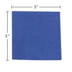 JAM PAPER Small Beverage Napkins – 5 x 5 – Blue – 50/Pack