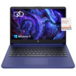 HP Latest Stream 14″ HD Laptop, Intel Celeron Processor, 8GB Memory, 64GB eMMC Storage, Fast Charge, HDMI, Up to 11 Hours Long Battery Life, Office 365 1-Year, Win 11 S, Microfiber Bundle, Blue