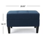 Christopher Knight Home Zahra Ottoman, Dark Blue