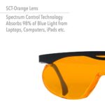Uvex Skyper Blue Light Blocking Computer Glasses with SCT-Orange Lens, (S1933X), S1933X-3 (3 Count)