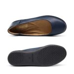 DREAM PAIRS Womens Comfortable Ballet Dressy Work Flats – Round Toe Slip on Office Shoes, Navy – 10 (Sdfa2312w)