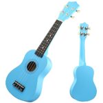LXS Soprano Ukulele Kids Ukulele for Beginners – 21″ Small Guitar Ukulele with Gig Bag, 1 Standby String and 2 Picks (Blue)
