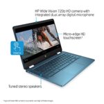 HP Laptop X360 14a Chromebook 14″ HD Touchscreen, Entertaining from Any Angle Intel Celeron, 4GB DDR4 64GB eMMC WiFi Webcam Stereo Speakers Bluetooth 4.2 Chrome Blue Metallic Color