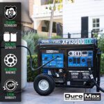 DuroMax XP13000HX Dual Fuel Portable Generator-13000 Watt Gas or Propane Powered Electric Start w/CO Alert, 50 State Approved, Blue