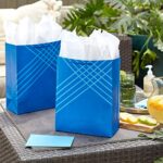 Hallmark 14″ Extra Large Blue Gift Bags (Pack of 3) for Birthdays, Graduations, Father’s Day, Baby Showers, Bridal Showers, Weddings, Hanukkah