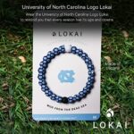 Lokai Collegiate Silicone Beaded Bracelet for Women & Men, University of North Carolina – Medium, 6.5 Inch Circumference – Silicone Jewelry Fashion Bracelet Slides-On for Comfortable Fit