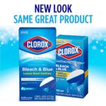 Clorox Ultra Clean Toilet Tablets Bleach & Blue, Rain Clean Scent 2.47 Ounces Each, 4 Count (Package May Vary)