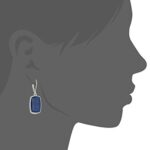 NINE WEST Women’s Silvertone and Denim Large Drop Earrings