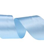 ATRBB 25 Yards 2 inches Satin Ribbon for Wedding,Handmade Bows and Gift Wrapping (Light Blue)