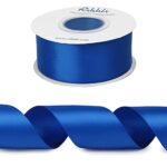 Ribbli Royal Blue Double Faced Satin Ribbon,1-1/2” x Continuous 25 Yards,Use for Bows Bouquet,Gift Wrapping,Wedding,Floral Arrangement