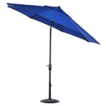 9 FT Outdoor Umbrella with Push Button Tilt and Crank for Backyard, Beach, Pool Side, Market, Garden, Deck, Patio Umbrella, Patio Furniture (Royal Blue)