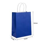 Kolaxen Royal Blue Kraft Paper Gift Bags with Tissue Paper 24 Pcs 10.6 * 7.9 * 4.3 inches, Medium Gift Bags with Handles for Birthday, Party, Wedding, Baby Shower