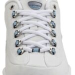Skechers womens Premium fashion sneakers, White/Blue, 9 Wide US