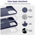 OTOFLY Designed for iPhone 13 Phone Case, Silicone Shockproof Slim Thin Phone Case for iPhone 13 6.1 inch (Midnight Blue)