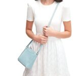 Kate Spade Monica Leather Crossbody Bag Purse Handbag (Blue Glow)